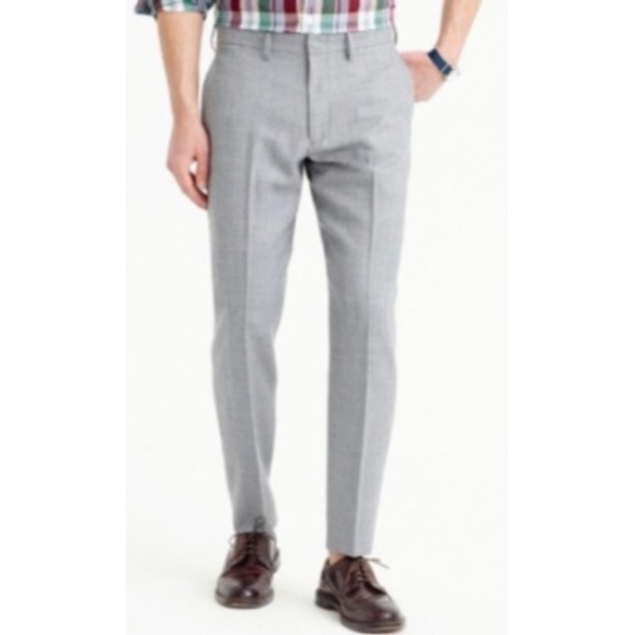 J.Crew Other - J Crew Bowery Slim Fit Mens Light Gray Cotton Dress Pants W36 L32